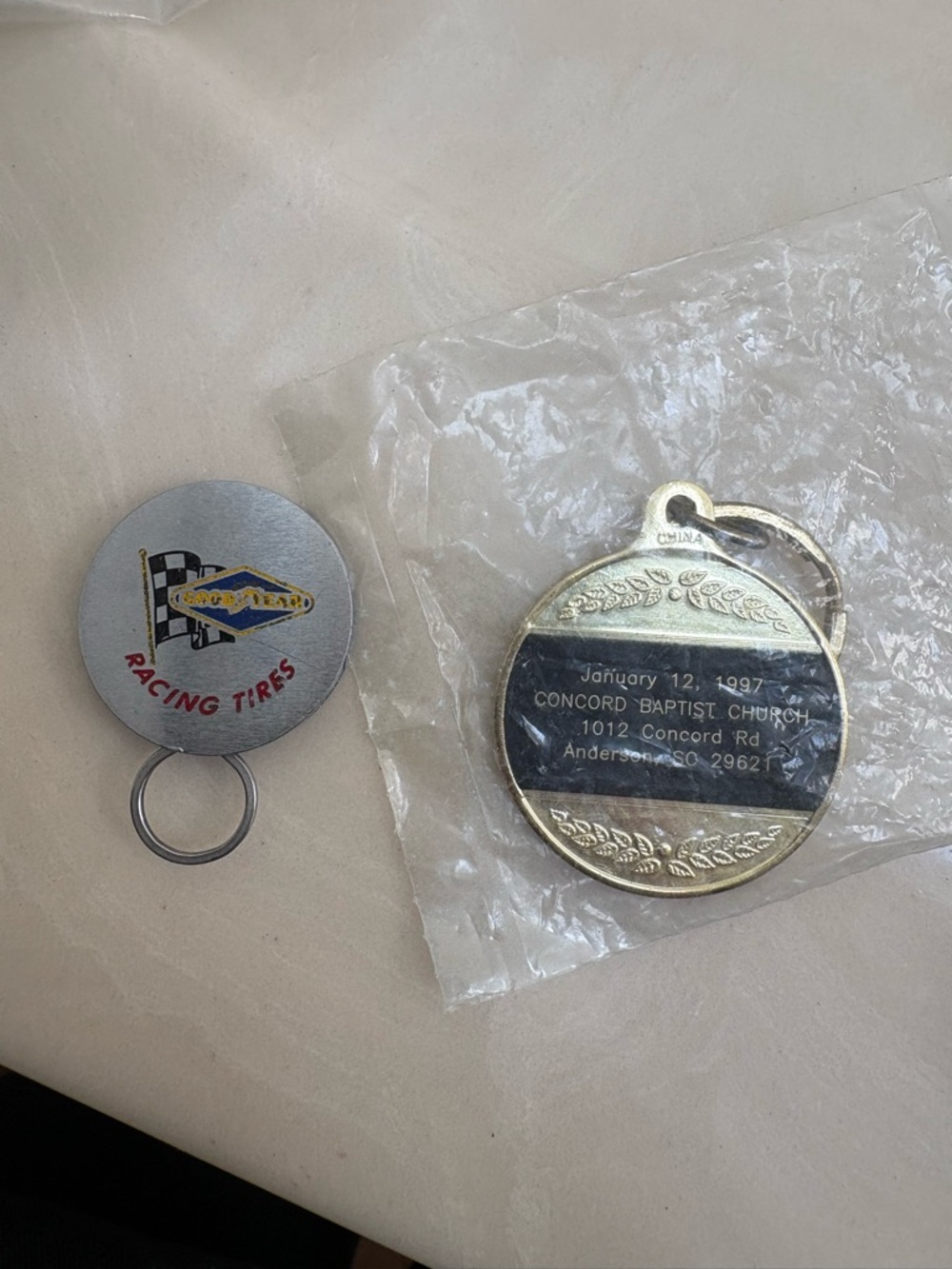 Silver and Gold Commemorative Key Tag Set